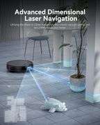 Robot Vacuum and Mop Combo, LiDAR, Slim, 9000Pa