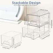 6 Pack Stackable Storage Drawers, Acrylic