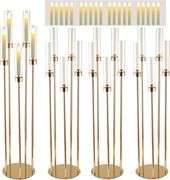4 Pcs Gold Candelabra Centerpieces, 45.3' Tall