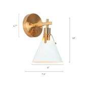 Granville Collection 1-light Gold & White Sconce