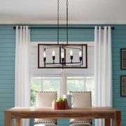 Palermo Grove 5-Light Black Iron Chandelier