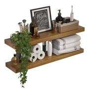 36in Floating Shelves, 2Pack, Natural Wood, Walnut