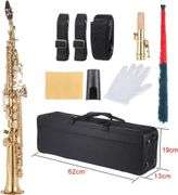 Brass Soprano Sax Bb, Shell Key Carve