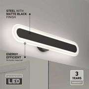 Artika Pista 27 in. Matte Black LED Vanity Light