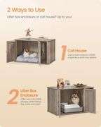 Feandrea Litter Box Enclosure, 33.5 x 19 x 19.5 In