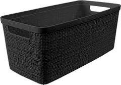 Curver Set of 8 Jute Slim Plastic Baskets