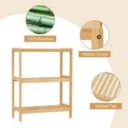 Bamboo 3-Tier Utility Storage Shelf