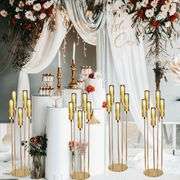 4 Pcs Gold Candelabra Centerpieces, 45.3' Tall