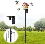 Bird House Pole, 74 Inch Heavy Duty Feeder Kit