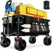 Navatiee Foldable Big Wheels Wagon, Black