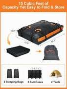 15 Cu Ft Waterproof Car Roof Cargo Carrier