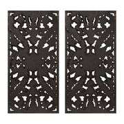 Botanical Panel 31.50x15.75 in. Bronze Wood Set