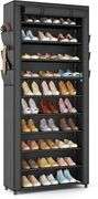 VTRIN Vertical Narrow Shoe Rack 10 Tier, Black