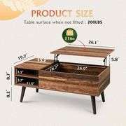 WLIVE Lift Top Coffee Table with Storage