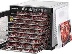 Food Dehydrator, 9 Trays, Digital Timer, Control