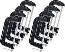 8 Pcs Heavy Duty Steel C Clamp Set, 6 Inch