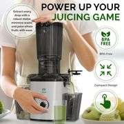Cold Press Juicer, 200W, 4.25" Large Feed Chute