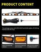 Amber LED Lights 4PCS Front Grille Raptor Lamps