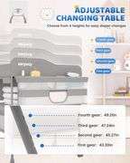 Folding Changing Table, Waterproof & Adjustable