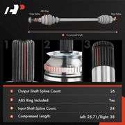 A-Premium Pair (2) Front CV Axle Shaft Assembly
