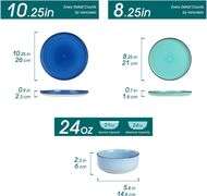 vancasso Bonita Blue Dinnerware Set, 12 Pcs