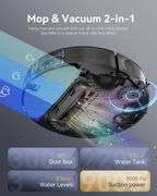 Robot Vacuum and Mop Combo, LiDAR, Slim, 9000Pa