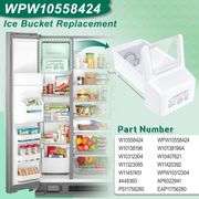 Upgraded WPW10558424 Refrigerator Ice Bucket
