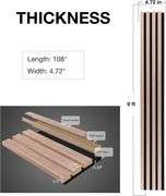 NeatiEase Wood Wall Panels, 9 Feet Acoustic Slat