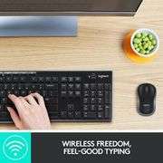 Logitech MK270 Wireless Keyboard & Mouse, Black