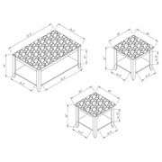 3-Piece 48 in. Marble Coffee Table Set