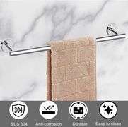 Cilee 8 Pc Chrome Bathroom Set, 24in Towel Bar