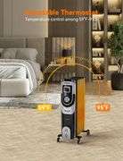Oil Filled Radiator Heater with Remote, 3 Modes