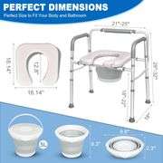 3 in 1 Commode Chair, 21 -25 Extra Large Width