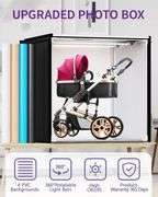 Photo Light Box, SAMTIAN 100x100x100CM Portable