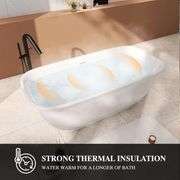 59" Acrylic Freestanding Soaking Bathtub