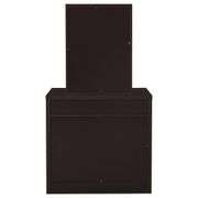 2-Piece Cappuccino & Black Vanity Set with Storage