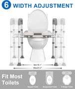 Raised Toilet Seat w/ Handles, Adjustable Height