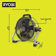 40V 14 in. Cordless Hybrid Air Cannon Fan