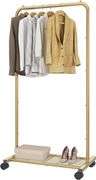 Simple Trending Garment Rack, Gold, with Shelf