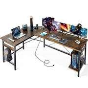 Coleshome 59" L Shaped Gaming Desk with Outlet
