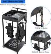 Police Gear Stand, Tactical Duty Rack, Black