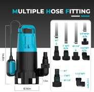 1.3HP Sump Pump 5280GPH Submersible Water Pump