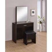 2-Piece Cappuccino & Black Vanity Set with Storage