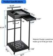 Police Gear Stand, Tactical Duty Rack, Black