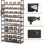 VTRIN 10 Tiers Shoe Rack Large Capacity