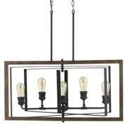 Palermo Grove 5-Light Black Iron Chandelier