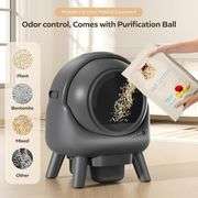 Self Cleaning Litter Box for Multiple Cats, Grey