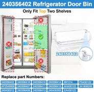 2 PACK 240356402 Refrigerator Door Bin 15"