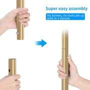 Simple Trending Garment Rack, Gold, with Shelf