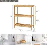 Bamboo 3-Tier Utility Storage Shelf
